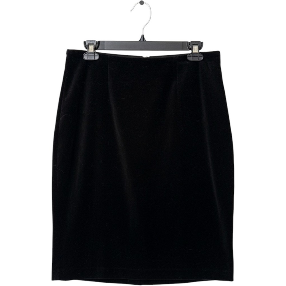 Lauren Ralph Lauren Skirt Womens 8 Black Velvet Pencil RN 41381 CA 56658